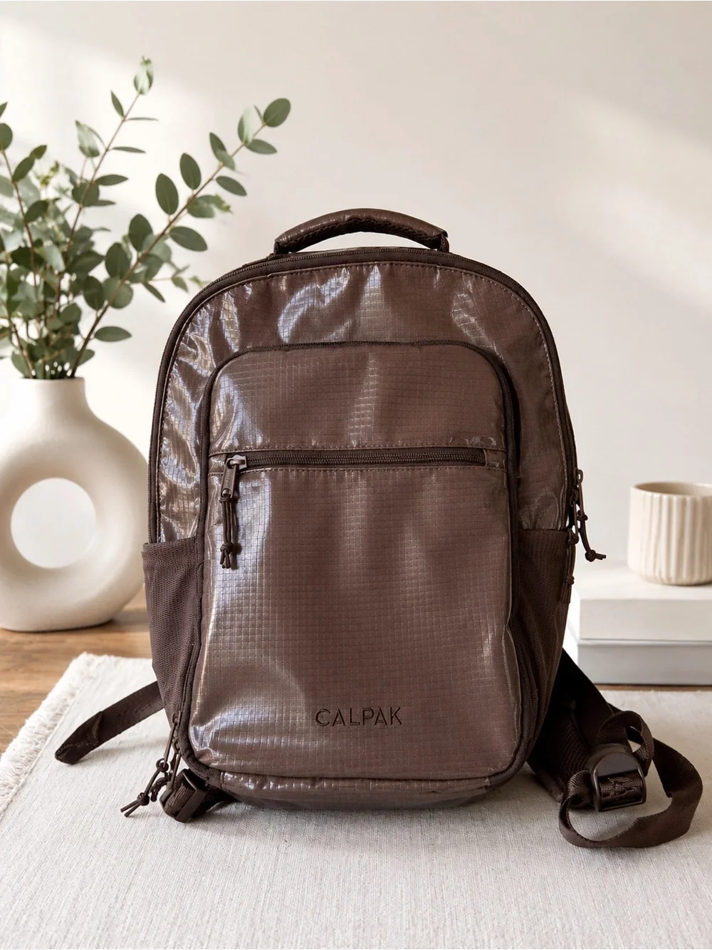 Calpak Men's Chocolate Brown Compact Backpack